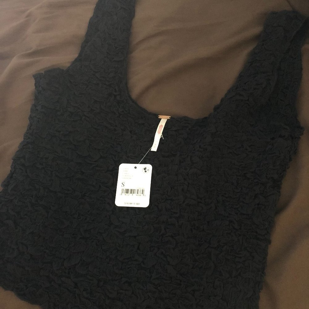Free people small black tank top